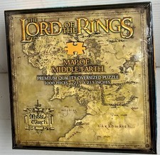 The Noble Collection Lord of Rings Map Middle 1000 pc Puzzle 60 x 60 cm EC Fast
