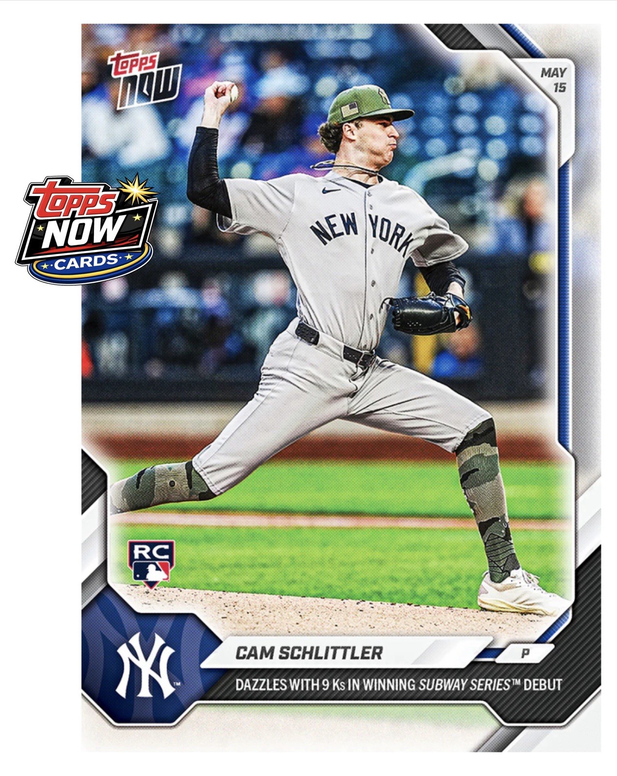 2026 Topps Now MLB #206 Cam Schlittler RC New York Yankees - IN HAND