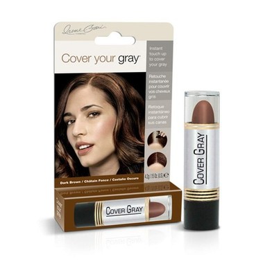 Portable Dark Brown Hair Color Touch-Up Stick for Effortless Gray Coverage