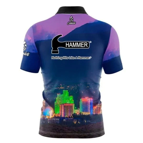 Hammer Reno Quick Ship CoolWick Sash Zip Bowling Jersey