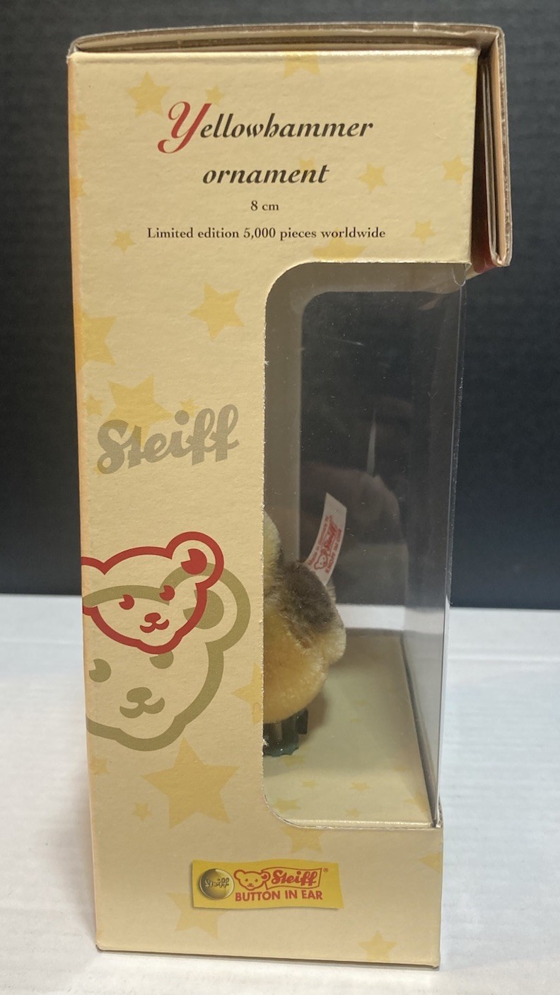 Vintage 2004 Steiff Mohair Yellowhammer Ornament Limited Edition #388/5000