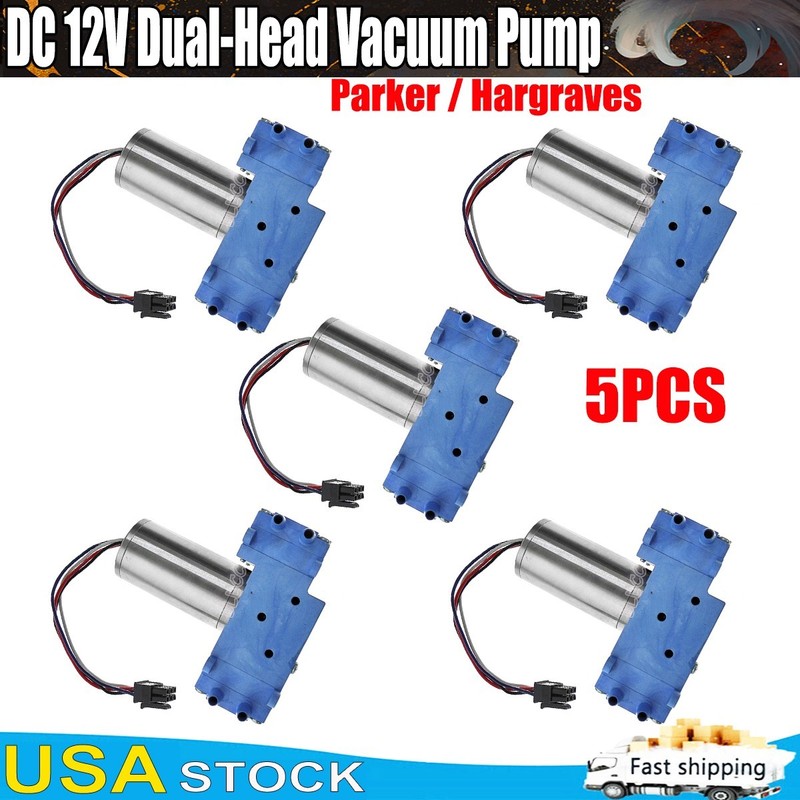 5PCS BLDC 12V DC Dual Head Air Pump Micro Vacuum Diaphragm Pump High-Efficiency