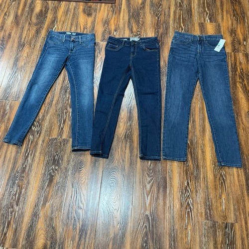 OshKosh B'gosh Girls Size 10 Lucky Brand Old Navy Skinny Blue Jeans 3 Pair - Picture 2 of 4