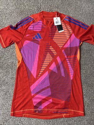 Adidas Tiro 24 GK Goalkeeper SS Soccer Jersey Red Men's Large Slim Fit IN0425