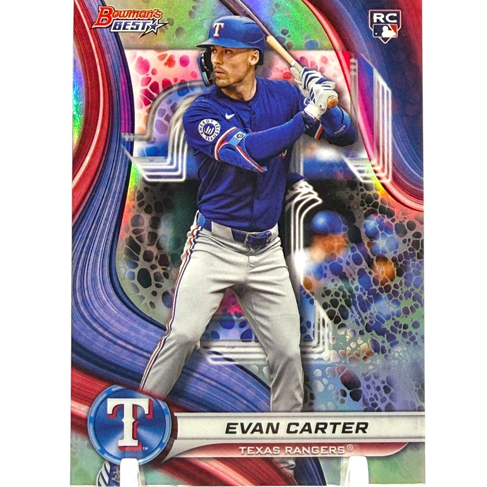 2024 Bowmans Best Evan Carter #66 Refractor Rangers RC
