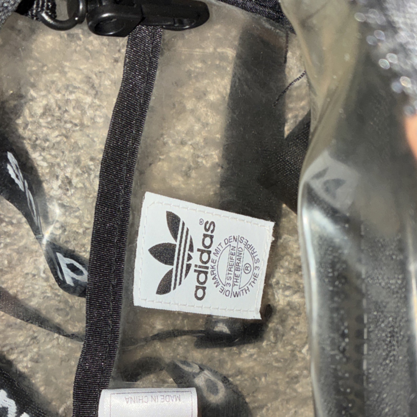 adidas Clear Small Backpack Adjustable Strap Tran… - image 1