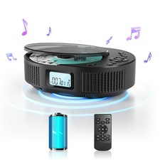 FELEMAN 2 in 1 Portable CD Player Bluetooth Speaker,FM Radio,Rechargeable