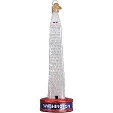 Old World Christmas Glass Blown Ornament for Christmas Tree, Washington Monument
