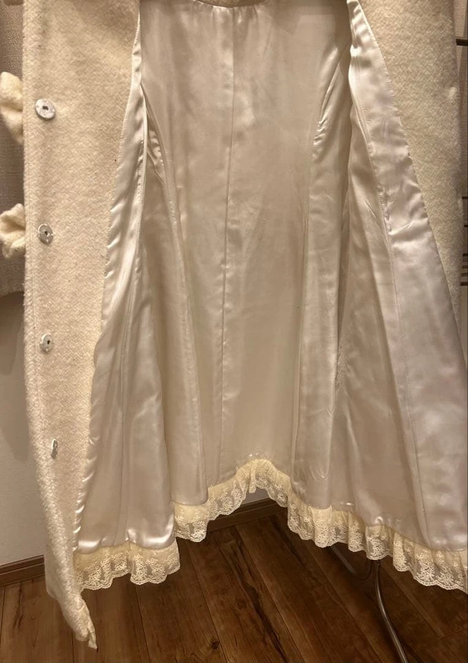 LIZ LISA 3-Way A-Line Coat White US S Lace Ribbon Pearl Bijou Y2K Princess Style - Image 3 of 4