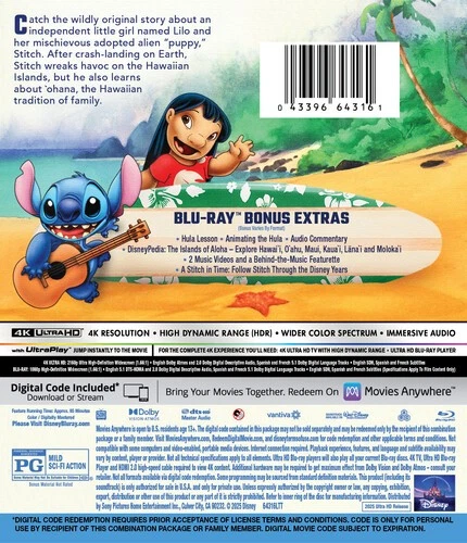 Lilo & Stitch [New 4K UHD Blu-ray] Ltd Ed, With Blu-Ray, 4K Mastering, Anamorp - Image 2 of 4