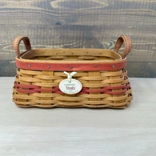 2002 Longaberger Tree Trimming Treats Basket with Tie on