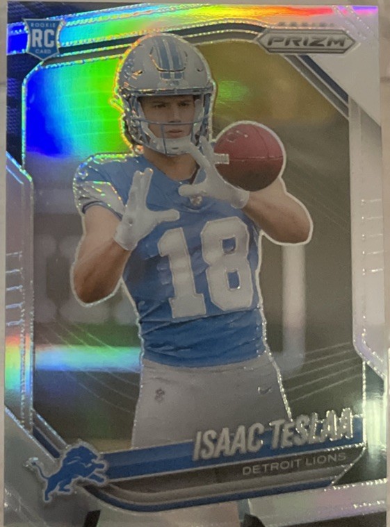 2025 Panini Prizm Football Isaac Teslaa #316 Silver Prizm (RC) Detroit Lions