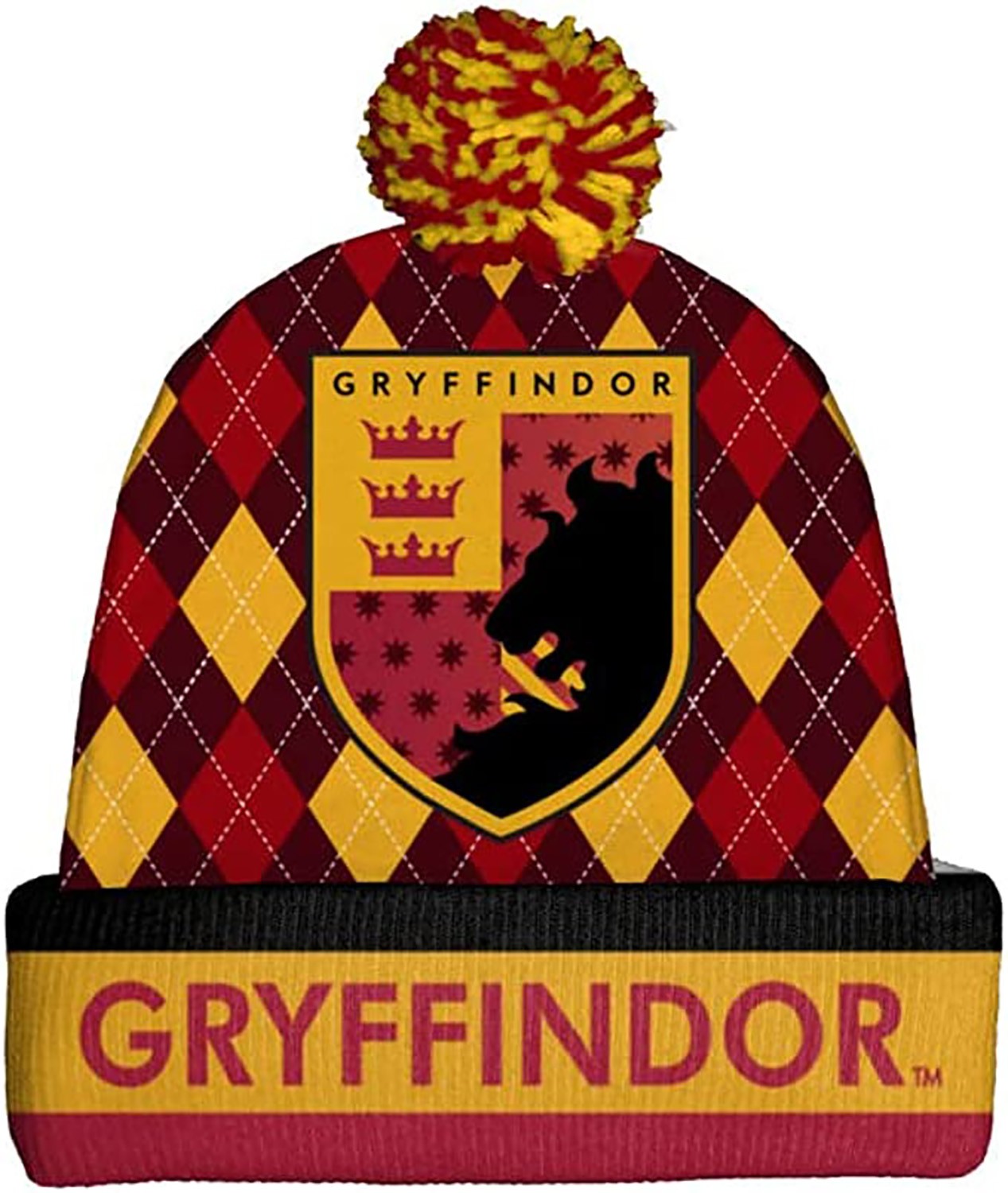 Зимняя шапка-бини Spoontiques полиэстер один размер подходит большинству - Гриффиндорский дом 3790₽