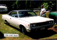 1968 Amc Rebel Sst 2-door White Auto Car Show Photo 3.5x5 Free Shipping