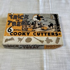 Vintage Halloween Metal Cookie Cutters Set Of...