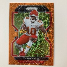 Tyreek Hill 2021 Panini Prizm Orange Laser Prizm #187 Kansas City Chiefs