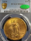 1928 $20 St. Gaudens Gold Double Eagle Coin PCGS MS 66+ CAC