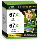 67XL Ink Cartridges for HP Ink 67 XL Deskjet 2752e 2755e 2700e 4152e 4155e 4100e