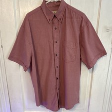 Eddie Bauer Button-Up Shirt Men  s M Red/White/Blue Check Button-Down Pockets SS