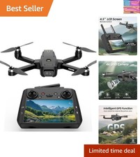 GPS Drone with EIS 1080P Camera, 4.5" FPV Screen, 5GHz Transmission Foldable ...
