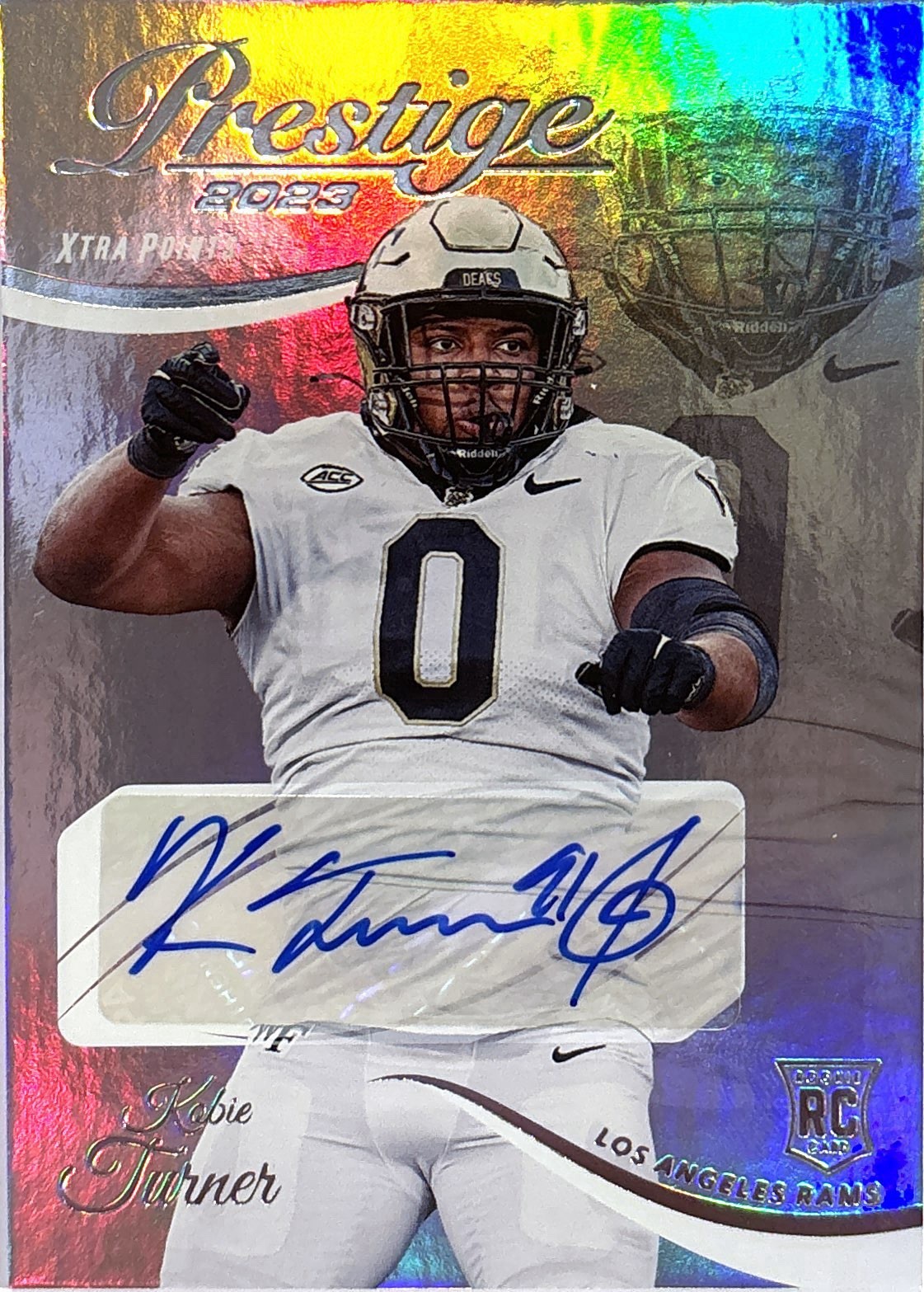2023 Prestige Football - Kobie Turner Rookie Xtra Points Auto (RC) Rams #358
