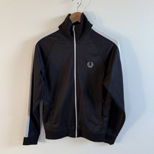 Fred Perry Zip Up Track Top Jacket Small Blac...