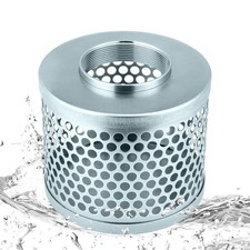 Round Hole Suction Strainer Filter Carbon Steel Plated NPT Thread Hose 3 Inch