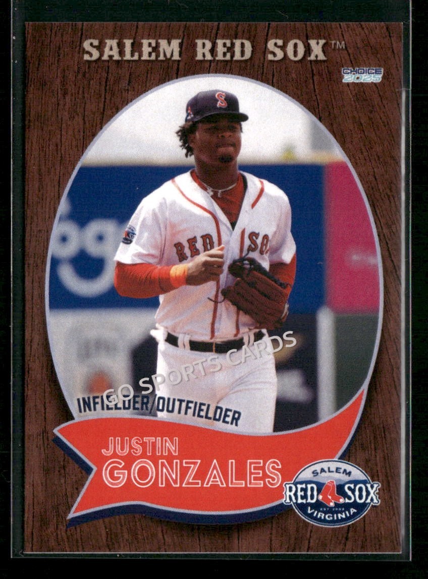 2025 Salem Red Sox Update Justin Gonzales RC Rookie Boston DR | eBay