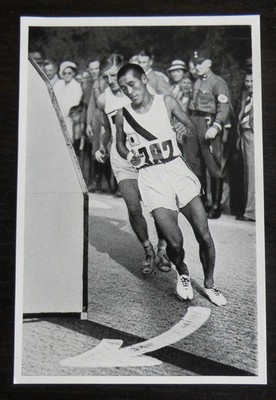 Olympia Olympics 1936  Sammelfoto Trading Card Marathon winner Son #70