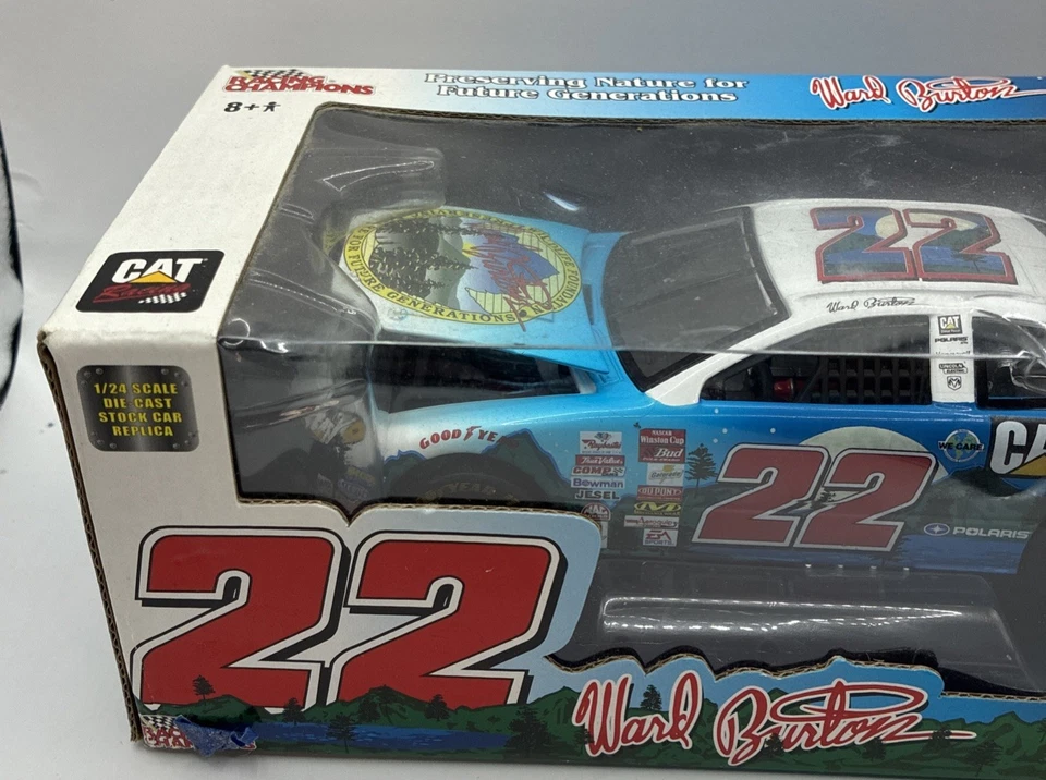 2002 Ward Burton 22 卡特彼勒野生动物基金会 1/24 赛车冠军促销 — 第 2/4 张图片
