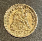 1854 Arrows Seated Liberty Silver Dime (AU) About Uncirculated