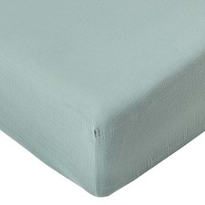 Muslin Crib Sheets for Baby Boys Girls, Neutral Fitted Crib Mattress Sheet fo...