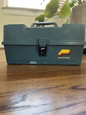 Vintage Plano Marble Blue Model 6303 Fishing Tackle Box W/3 Tier Folding Tray
