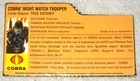 2008 Cobra Night Watch Trooper - GI Joe file card (modern)