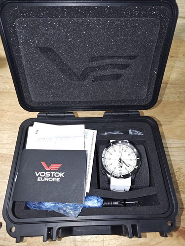 Vostok Europe K-162 Anchar Automatic 300m 46mm White Dial Extra Straps. Limited