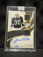 2019 IMMACULATE JIM OTTO ON-CARD GOLD PATCH AUTO 2/4 SSP HOF LEGEND
