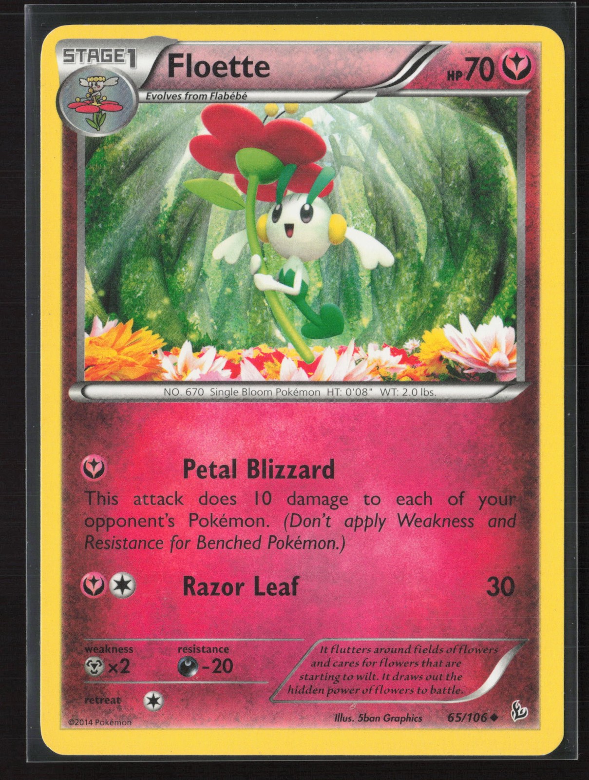 Floette (65) Uncommon XY - Flashfire 65/106 LP Pokemon Card
