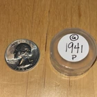 Rare 1941 BU Washington Quarters roll. 40 silver coins . Really nice, sharp roll