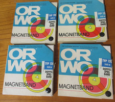 4 Stück Vintage ORWO Doppelspielband Typ 120, a 360 Meter Double Play Tape (3)