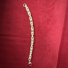 Königskette Armband - Gold Double - vergoldet 24cm 8x8mm