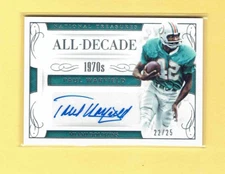 2016 NATIONAL TREASURES ALL-DECADE 1970S PAUL WARFIELD MIAMI DOLPHINS AUT0 22/25