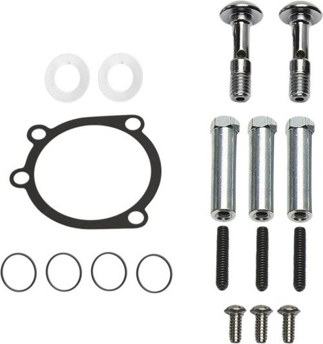 Arlen Ness Stage 1 Luftfilterdichtung/Hardware Kit 602-011 schwarz silber