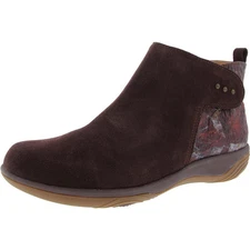 Hälsa Womens Althea Zipper Suede Booties BHFO 2882