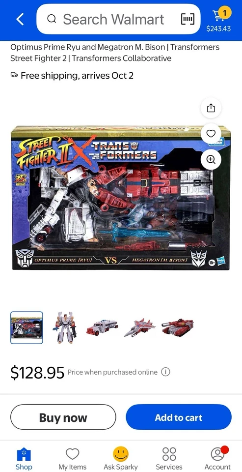 Transformers Street Fighter II x Optimus Prime Ryu vs Megatron M. Bison Foto 4 de 4