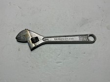 Vintage Proto No. 708 8 Inch Adjustable Wrench Satin Chrome Made In USA