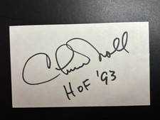Chuck Noll Signed NFL HOF 3x5 Index Card Steelers Autograph BAS Beckett