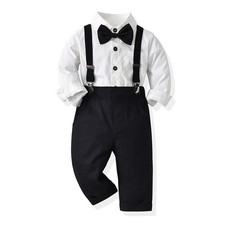 Baptism Outfit for Boy Baby Dedication Christening Outfit Dress Shirt Bowtie ...