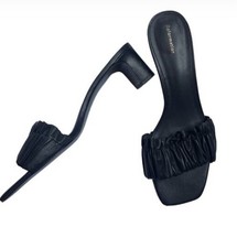 REFORMATION Shereen Ruched Block Heel Mule, Size 7.5