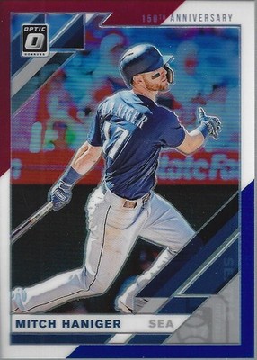 2019 Donruss Optic Red White and Blue 150th Anniversary #146 Mitch Haniger /150