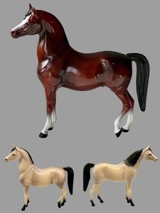VINTAGE‼️  Hartland Lot Of 3 Arabian Horses, All Played With, No Seam Splits